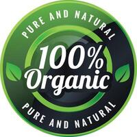 rótulo de alimentos orgânicos vetor