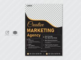 criativo corporativo o negócio folheto Projeto modelo para uma digital marketing companhia ou agência vetor