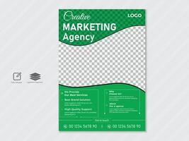 criativo corporativo o negócio folheto Projeto modelo para uma digital marketing companhia ou agência vetor
