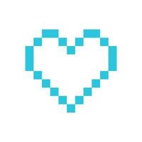 pixelizada coração ícone. isolado em branco fundo. vetor