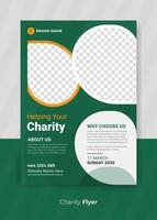 evento caridade folheto Projeto e angariação de fundos bandeira voluntário doação publicidade poster modelo para o negócio vetor