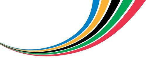colorida curvado listrado caminho isolado em branco fundo. olímpico jogos bandeira. ilustração vetor
