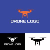 modelo de design de logotipo de drone vetor