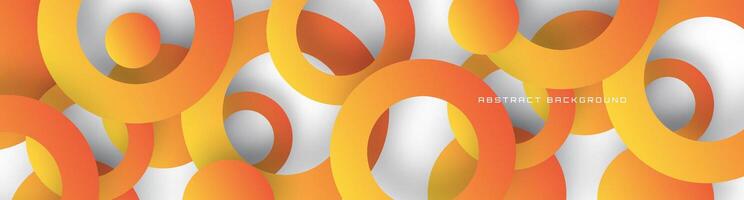 3d laranja branco geométrico fundo sobreposição camada em brilhante espaço com círculos formas decoração. minimalista gráfico Projeto elemento Cortar fora estilo conceito para bandeira, folheto, cartão, cobrir, ou folheto vetor