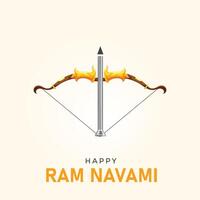 shree RAM navami. criativo RAM navami Publicidades, feliz RAM navami dia criativo projeto, 3d ilustração vetor