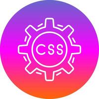 css codificação linha gradiente círculo ícone vetor