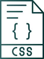 ícone de gradiente de linha css vetor