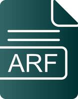 arf Arquivo formato glifo gradiente ícone vetor