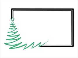 Natal quadro, Armação árvore fundo ilustração vetor