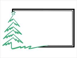 quadro, Armação fundo Natal árvore ilustração vetor