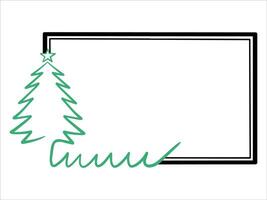 quadro, Armação fundo Natal árvore ilustração vetor
