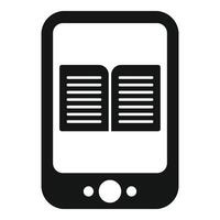 moderno ebook leitor ícone simples . conectados literatura vetor