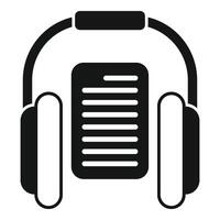 ouço Novo áudio-livro ícone simples . conectados livraria vetor