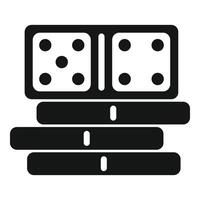 dominó pilha ícone simples . jogar jogos vetor