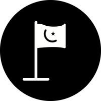 Ícone de bandeira islâmica de vetor