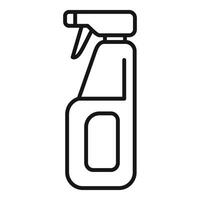 spray garrafa limpador ícone esboço . plástico material vetor