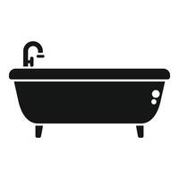 banheiro banheira ícone simples . lavar banheira vetor