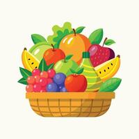 uma variedade do frutas ilustração vetor