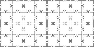 cachorro osso desatado padronizar verificado francês buldogue animal cachorro desenho animado esqueleto dia das Bruxas repetir papel de parede telha fundo cachecol isolado ilustração rabisco Preto Projeto branco vetor