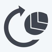 ícone ambiental. relacionado para reciclando símbolo. glifo estilo. simples Projeto ilustração vetor