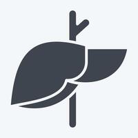 ícone hepatologia. relacionado para médico especialidades símbolo. glifo estilo. simples Projeto ilustração vetor