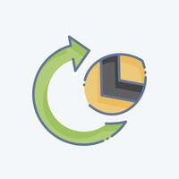 ícone ambiental. relacionado para reciclando símbolo. rabisco estilo. simples Projeto ilustração vetor