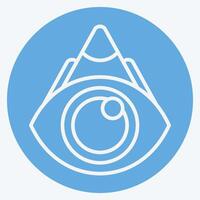 ícone Visão ponto. relacionado para navegação símbolo. azul olhos estilo. simples Projeto ilustração vetor
