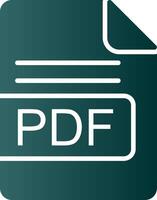 pdf Arquivo formato glifo gradiente ícone vetor
