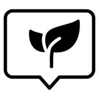 ícone de glifo de planta vetor