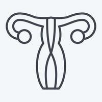 ícone ginecologia. relacionado para médico especialidades símbolo. linha estilo. simples Projeto ilustração vetor