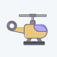 ícone helicóptero. relacionado para navegação símbolo. rabisco estilo. simples Projeto ilustração vetor