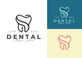 moderno simples esboço dental logotipo ícone símbolo ilustração Projeto vetor