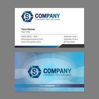 corporativo azul o negócio cartão e logotipo modelo Projeto com s inicial carta vetor