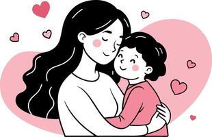 uma mãe segurando dela bebê dentro dela braços, materno, mãe, maternidade sentimento, maternal vetor