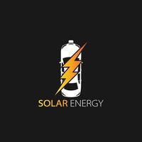 elétrico carro, solar energia logotipo vetor