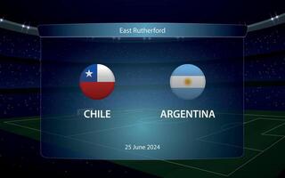 Chile vs Argentina. América futebol torneio 2024 vetor