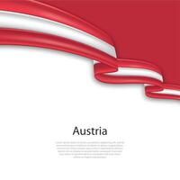 acenando fita com bandeira do Áustria vetor