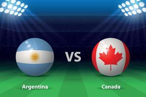 Argentina vs Canadá. América futebol torneio 2024 vetor