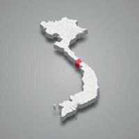 quang tri região localização dentro Vietnã 3d mapa vetor