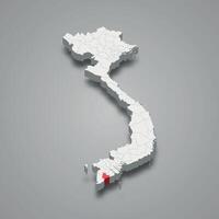 bac lugar região localização dentro Vietnã 3d mapa vetor