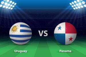 Uruguai vs Panamá. América futebol torneio 2024 vetor