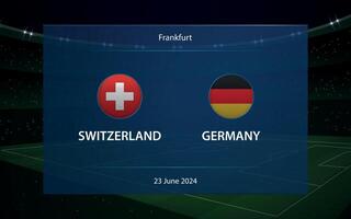 Suíça vs Alemanha. Europa futebol torneio 2024 vetor