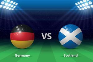 Alemanha vs Escócia. Europa futebol torneio 2024 vetor