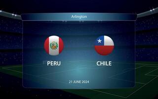 Peru vs Chile. América futebol torneio 2024 vetor