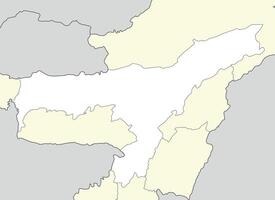 localização mapa do Assam é uma Estado do Índia vetor