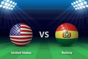 Unidos estados vs Bolívia. América futebol torneio 2024 vetor