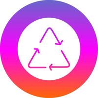 reciclar glifo gradiente círculo ícone Projeto vetor