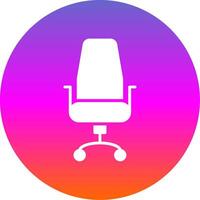 cadeira glifo gradiente círculo ícone Projeto vetor