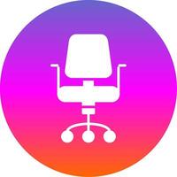 cadeira glifo gradiente círculo ícone Projeto vetor