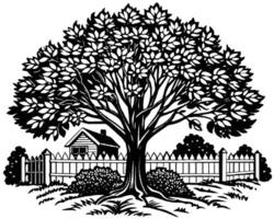 desenho de ilustração de árvore vetor